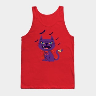 Scary Cat & Bats Tank Top